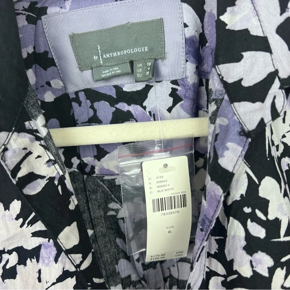 Anthropologie Corset Shirt Dress 6 Floral Button Front